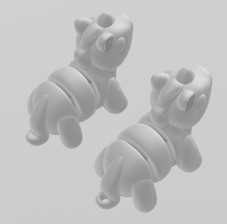 Baby Unicorn - Articulated - Keychain - Desk Ornament - ZOU3D