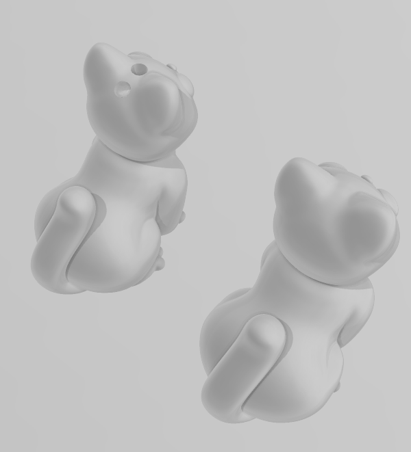 Cat Sculpture - Articulated - Keychain - Desk Ornament - ZOU3D