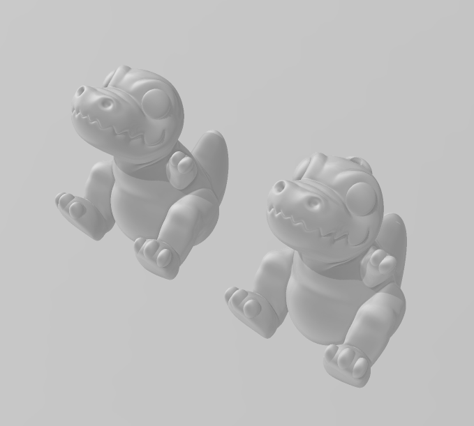 T-Rex Sculpture - Articulated - Keychain - Desk Ornament - ZOU3D