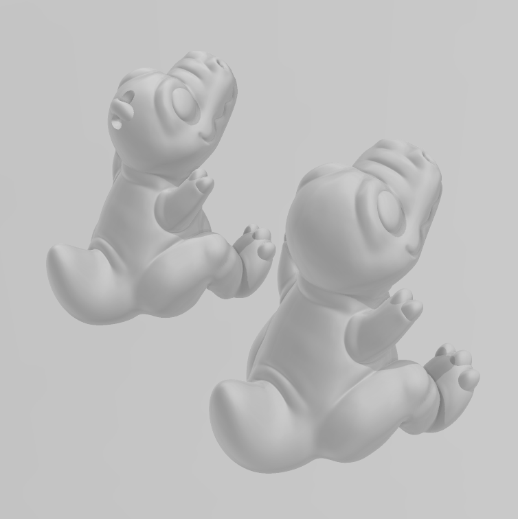 T-Rex Sculpture - Articulated - Keychain - Desk Ornament - ZOU3D