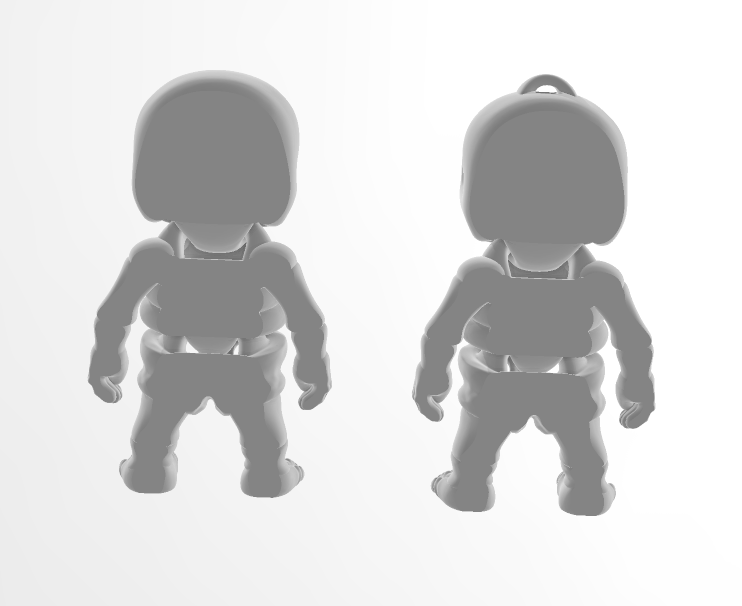 Tiny Skull - Articulated - Keychain - Desk Ornament - ZOU3D