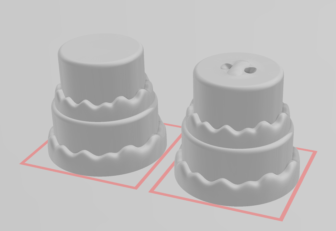 Cake - Articulated - Keychain - Desk Ornament - ZOU3D