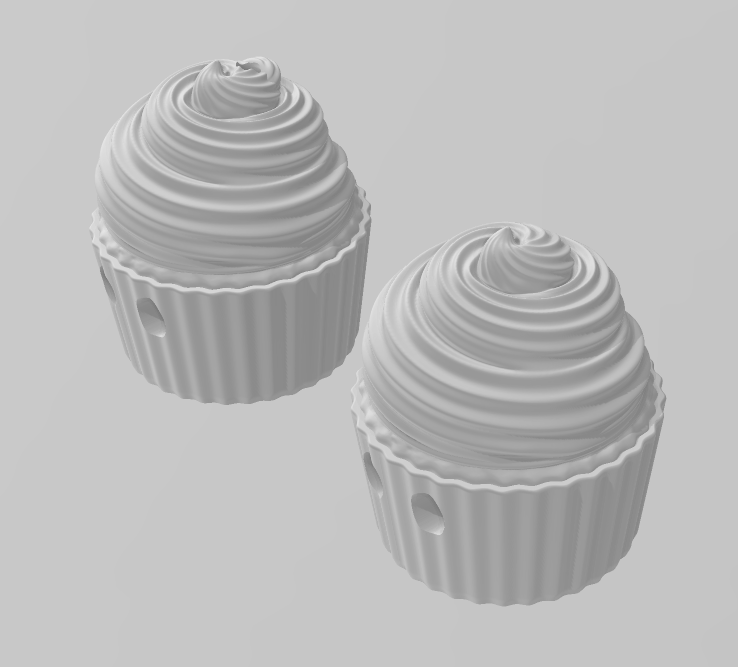 Cupcake - Articulated - Keychain - Desk Ornament - ZOU3D