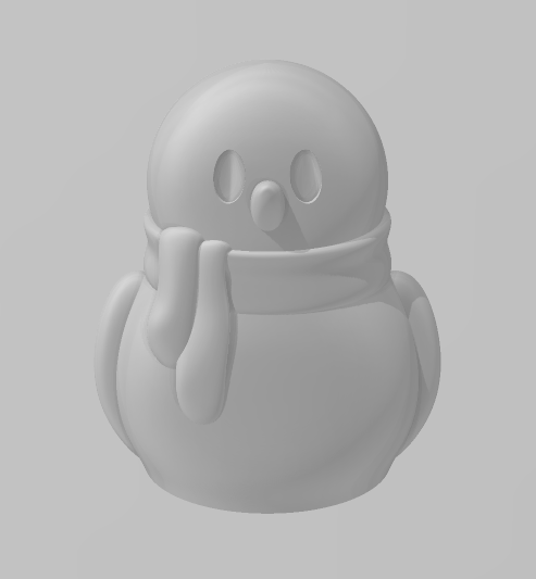 Snowman With Nose Desk - Articulated - Keychain - Desk Ornament - ZOU3D