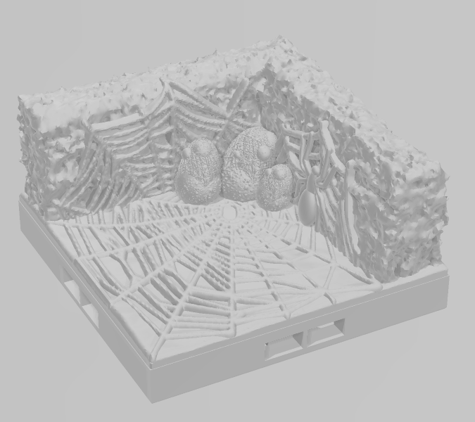 Hedges Spider Webbed - Pathfinder - Dungeons & Dragons - RPG - Tabletop -Terrain - 28 mm / 1"- Aether Studios