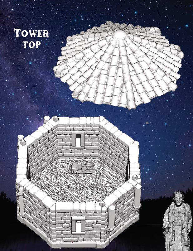 Lighthouse - Pathfinder - Dungeons & Dragons - RPG - Tabletop -Terrain - 28 mm / 1"- Aether Studios