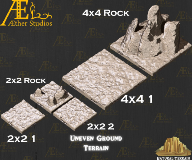 Countryside Terrain - Pathfinder - Dungeons & Dragons - RPG - Tabletop -Terrain - 28 mm / 1"- Aether Studios