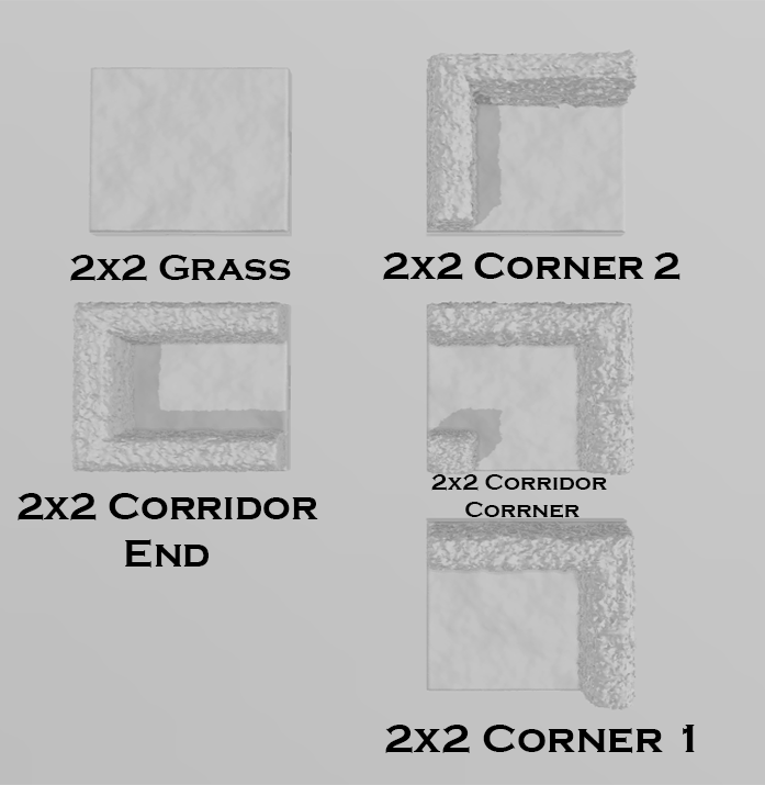 Half Size Hedge Maze Part 1 - Pathfinder - Dungeons & Dragons - RPG - Tabletop -Terrain - 28 mm / 1"- Aether Studios