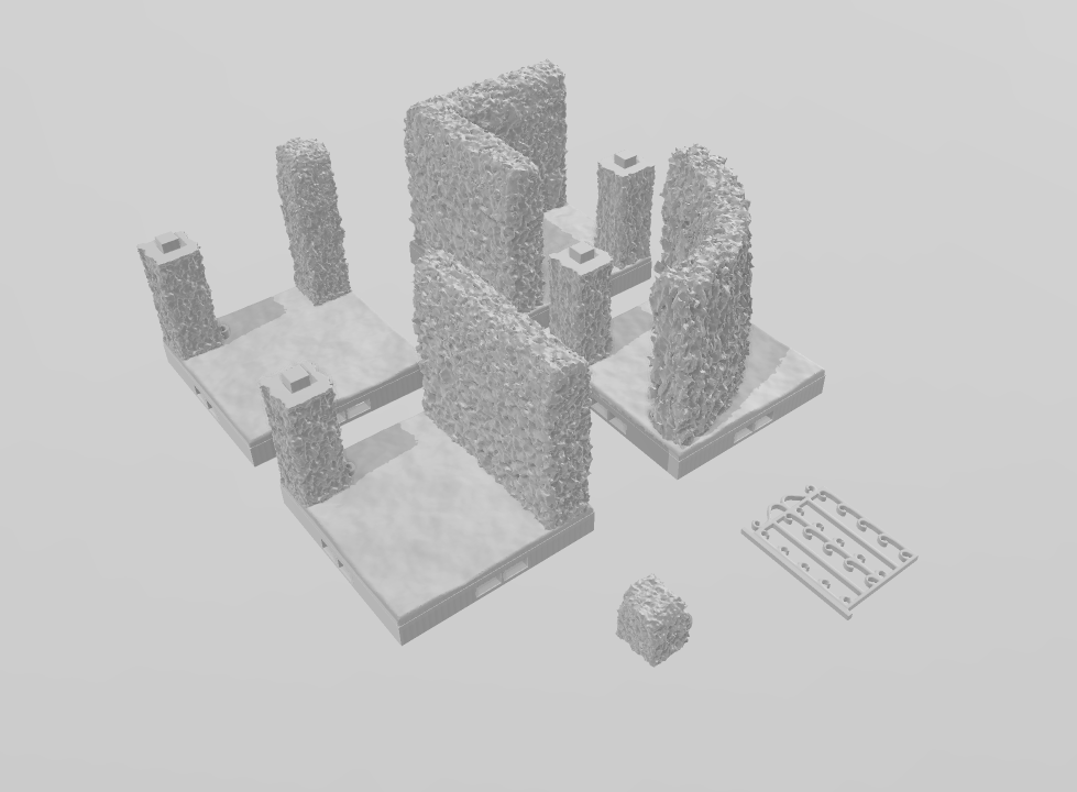 Hedge Maze Core Set Part 2 - Pathfinder - Dungeons & Dragons - RPG - Tabletop -Terrain - 28 mm / 1"- Aether Studios