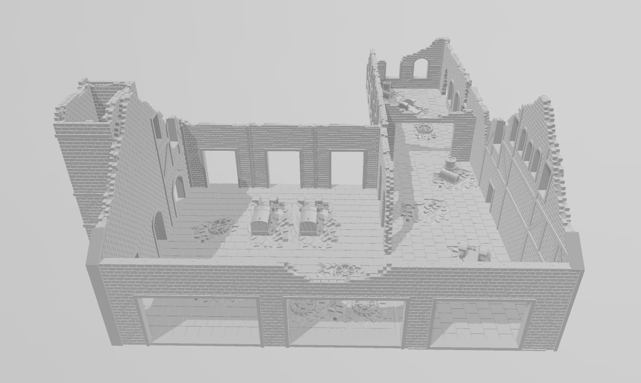 Factory Ruins - War Across Europe - Terrain - 28mm - 20mm - 15mm -  WOW Buildings