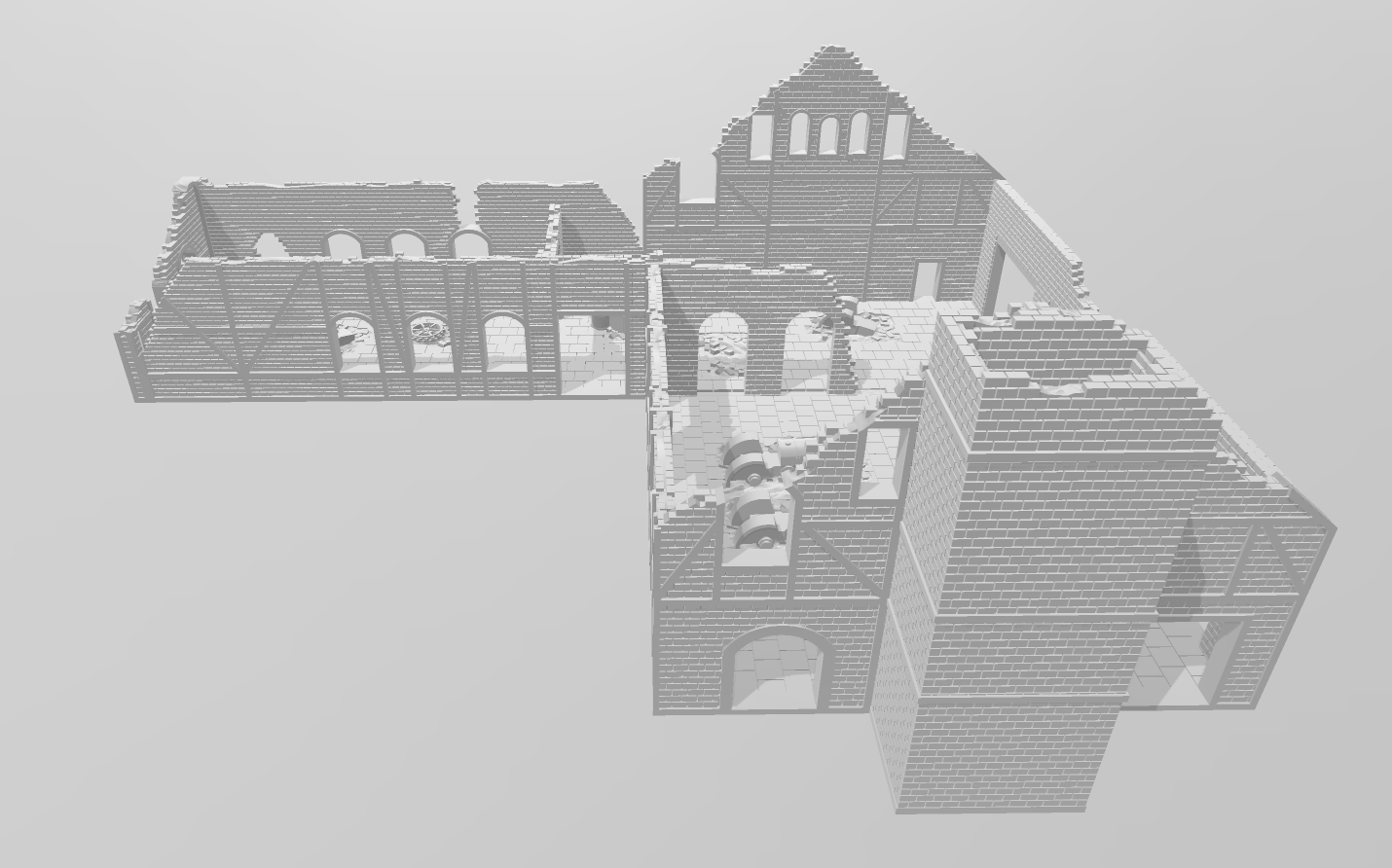 Factory Ruins - War Across Europe - Terrain - 28mm - 20mm - 15mm -  WOW Buildings