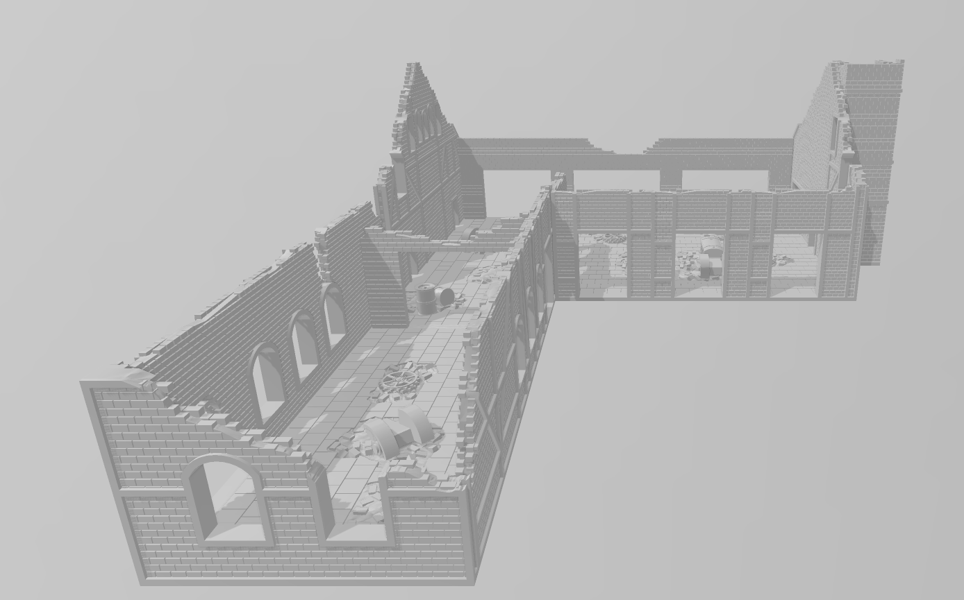 Factory Ruins - War Across Europe - Terrain - 28mm - 20mm - 15mm -  WOW Buildings