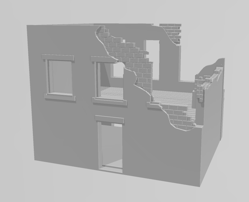 Normandy Street Ruins - War Across Europe - Terrain - 28mm - 20mm - 15mm -  WOW Buildings