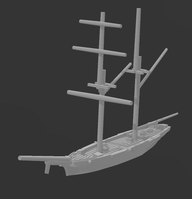 CSS Pickens - Confederate - 1/600 Scale - Ships - Sailboats - Age of Sail