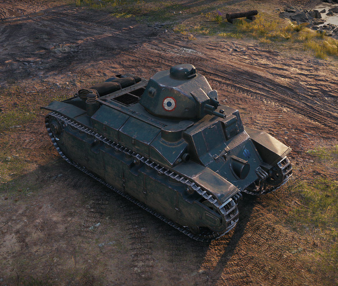 Medium Tank Renault D2 - French Army - 28mm Scale -  wargame3d