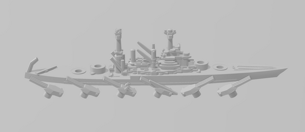 Tennessee - US Navy - Rotating Turret - Wargaming - Naval Miniature