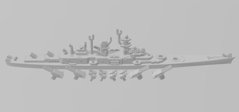 Alaska - US Navy - Rotating Turret - Wargaming - Naval Miniature