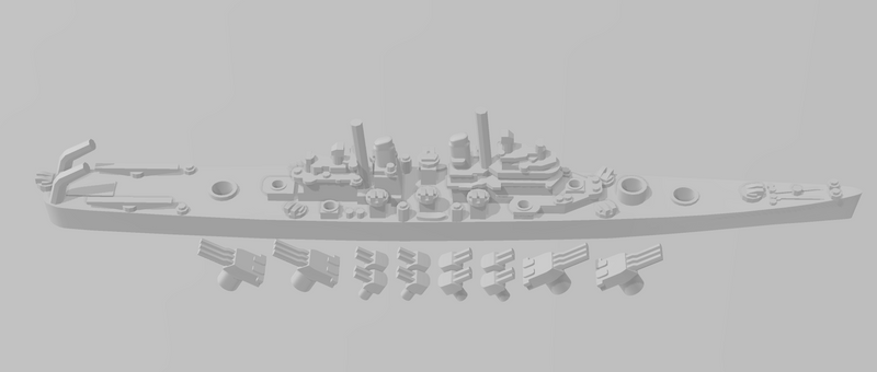 Baltimore - US Navy - Rotating Turret - Wargaming - Naval Miniature