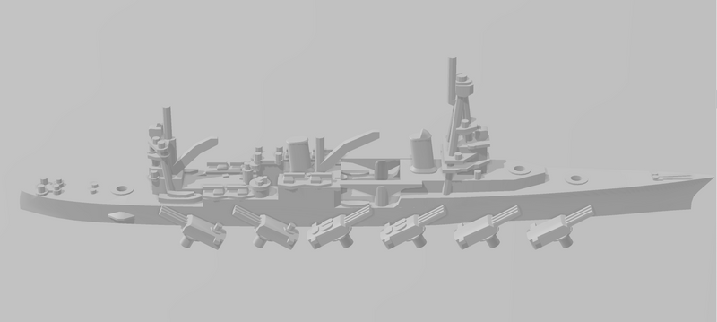 Northampton - US Navy - Rotating Turret - Wargaming - Naval Miniature