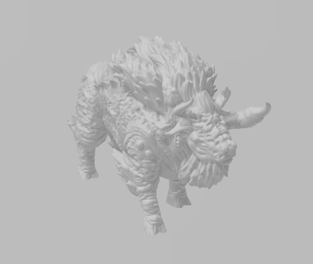 Mutated Bison Pack Animal - Return to the Badlands - Mini - EC3D - Cyber Punk - SciFi RPG