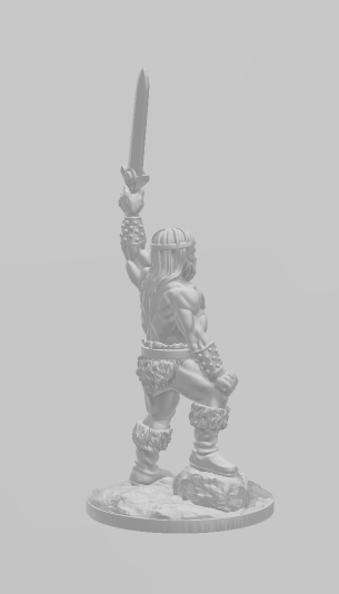 Barbarian - DND - Pathfinder - RPG - Dungeon & Dragons - Miniature - Mini - 28 mm / 1" - Fat Dragon Games