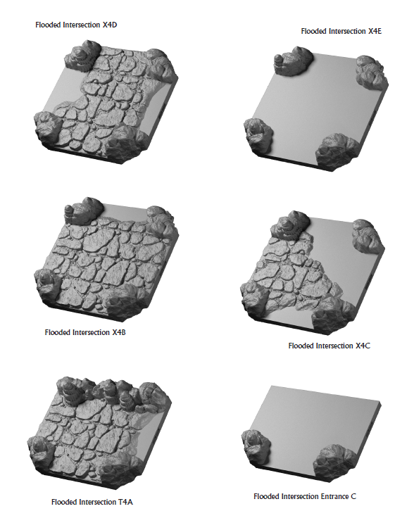 More Flooded Caverns - Lost Dungeons - DragonLock - DND - Pathfinder - RPG - Dungeon & Dragons - 28 mm/ 1" - Terrain - Fat Dragon Games