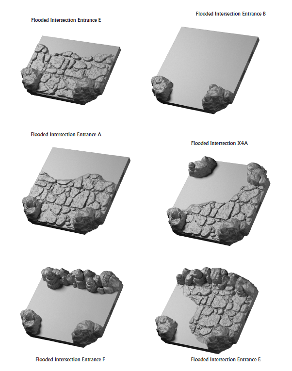 More Flooded Caverns - Lost Dungeons - DragonLock - DND - Pathfinder - RPG - Dungeon & Dragons - 28 mm/ 1" - Terrain - Fat Dragon Games