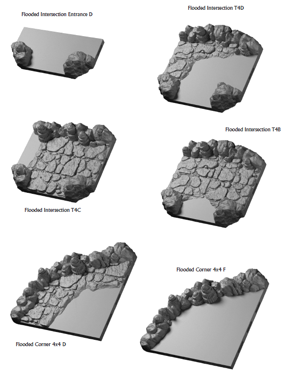 More Flooded Caverns - Lost Dungeons - DragonLock - DND - Pathfinder - RPG - Dungeon & Dragons - 28 mm/ 1" - Terrain - Fat Dragon Games