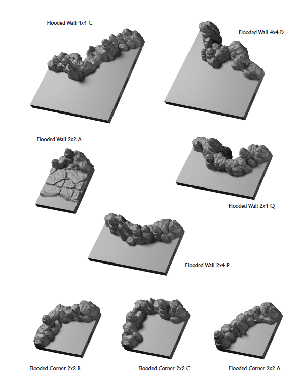 Even More Flooded Caverns - Lost Dungeons - DragonLock - DND - Pathfinder - RPG - Dungeon & Dragons - 28 mm/ 1" - Terrain - Fat Dragon Games