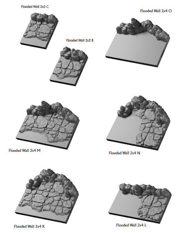 Even More Flooded Caverns - Lost Dungeons - DragonLock - DND - Pathfinder - RPG - Dungeon & Dragons - 28 mm/ 1" - Terrain - Fat Dragon Games