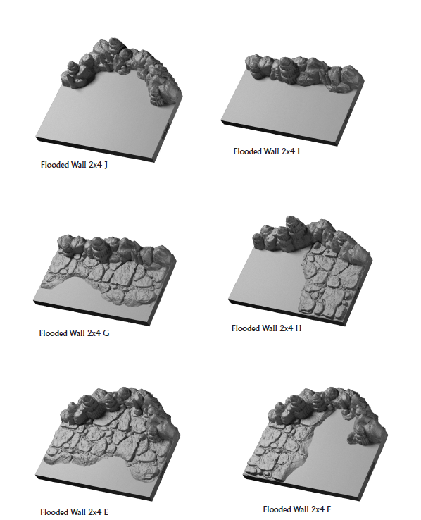 Even More Flooded Caverns - Lost Dungeons - DragonLock - DND - Pathfinder - RPG - Dungeon & Dragons - 28 mm/ 1" - Terrain - Fat Dragon Games