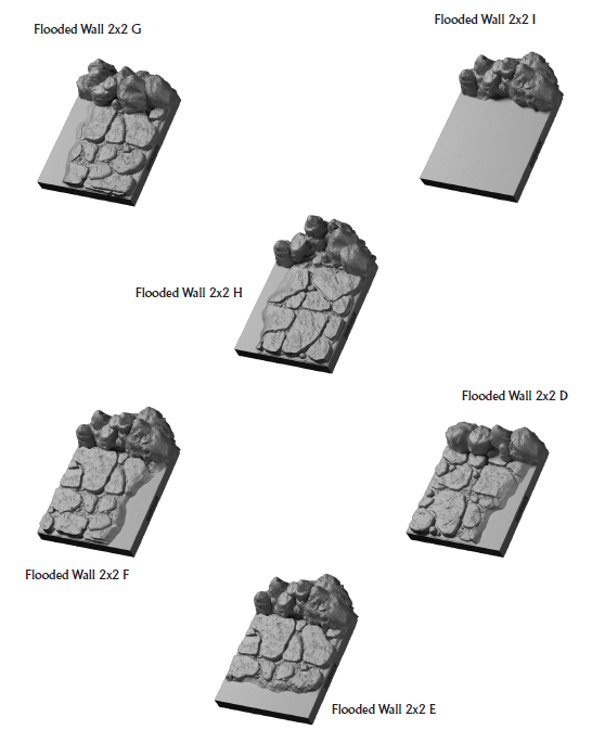 Even More Flooded Caverns - Lost Dungeons - DragonLock - DND - Pathfinder - RPG - Dungeon & Dragons - 28 mm/ 1" - Terrain - Fat Dragon Games