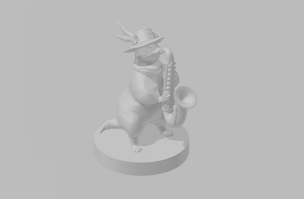 Badger Bard - DND - Pathfinder - Dungeons & Dragons - RPG - Tabletop - mz4250- Miniature-28mm-1"Scale