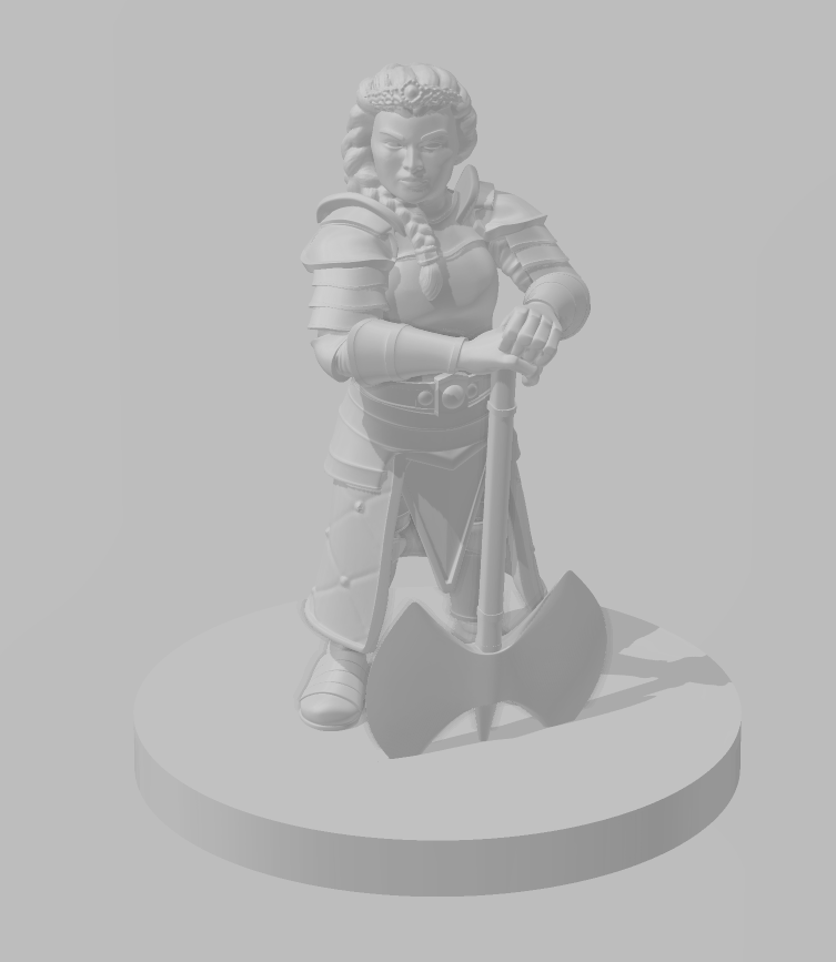 Female Dwarf Paladin - DND - Pathfinder - Dungeons & Dragons - RPG - Tabletop - mz4250- Miniature-28mm-1"Scale