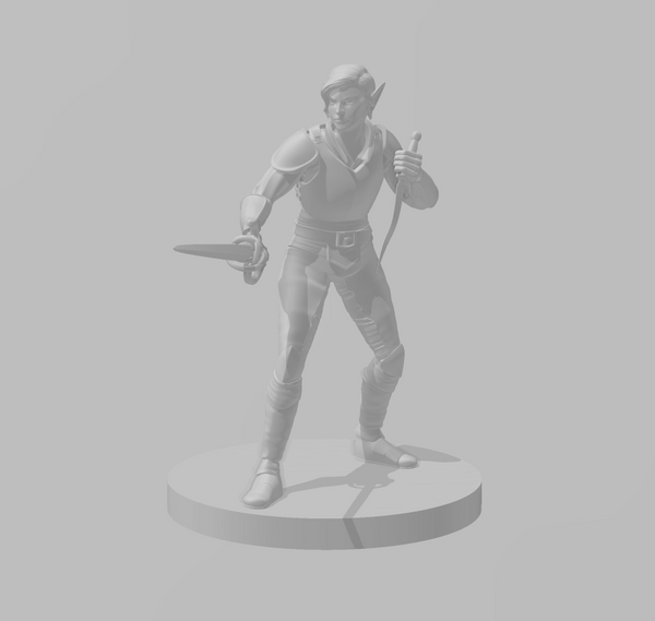 Elf Female Swashbuckler - DND - Pathfinder - Dungeons & Dragons - RPG - Tabletop - mz4250- Miniature-28mm-1"Scale