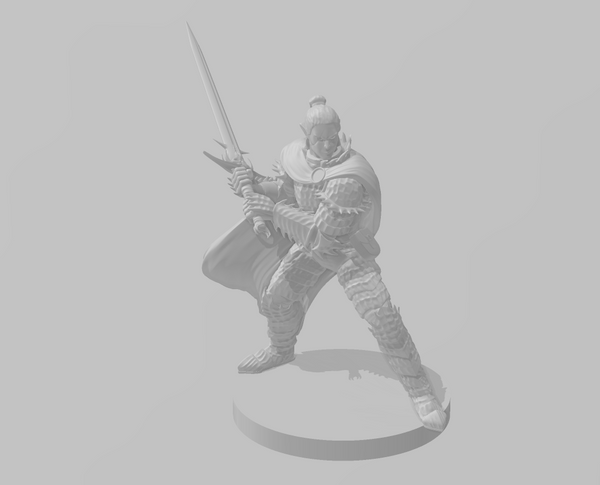 Elf Male Fallen Paladin - DND - Pathfinder - Dungeons & Dragons - RPG - Tabletop - mz4250- Miniature-28mm-1"Scale