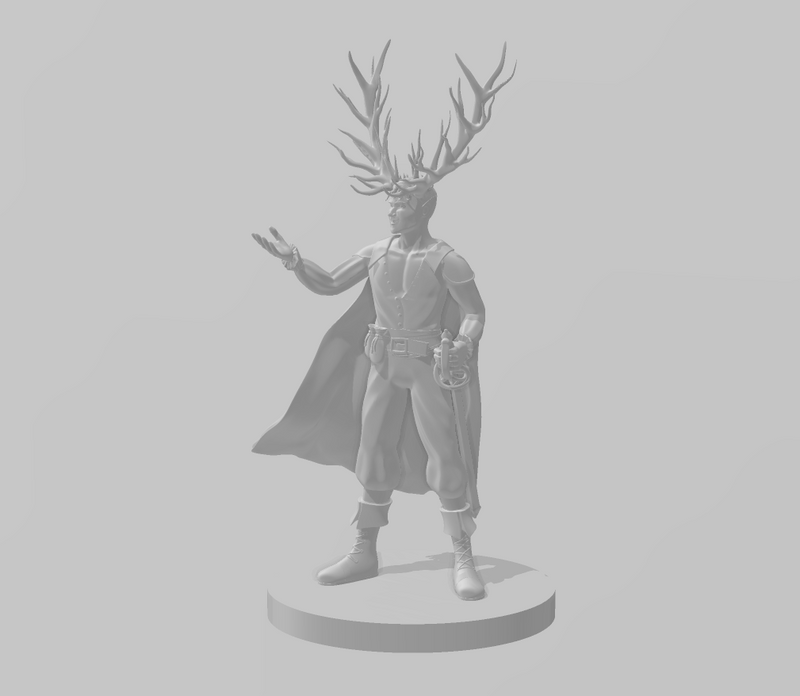 Elf Male Fey Hexblade Warlock- DND - Pathfinder - Dungeons & Dragons - RPG - Tabletop - mz4250- Miniature-28mm-1"Scale