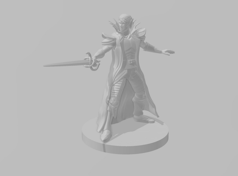 Shadow Fey Elves  - DND - Pathfinder - Dungeons & Dragons - RPG - Tabletop - mz4250- Miniature-28mm-1"Scale