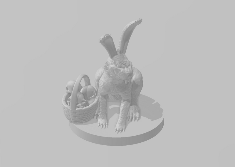 Evil Easter Bunny - DND - Pathfinder - Dungeons & Dragons - RPG - Tabletop - mz4250- Miniature-28mm-1"Scale