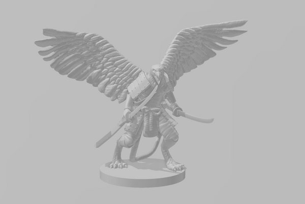 Griffon Folk Samurai - DND - Pathfinder - Dungeons & Dragons - RPG - Tabletop - mz4250- Miniature-28mm-1"Scale