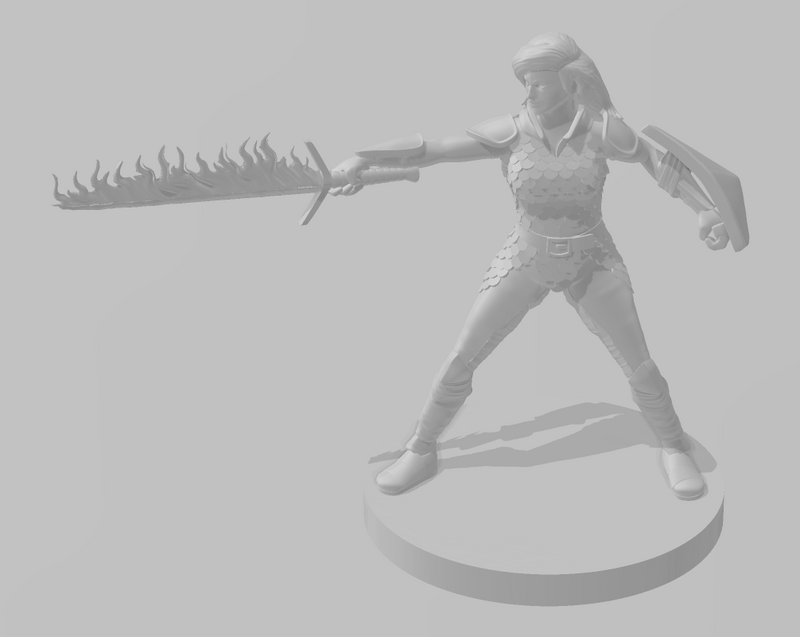 Female Humans Pack 2 - DND - Pathfinder - Dungeons & Dragons - RPG - Tabletop - mz4250- Miniature-28mm-1"Scale