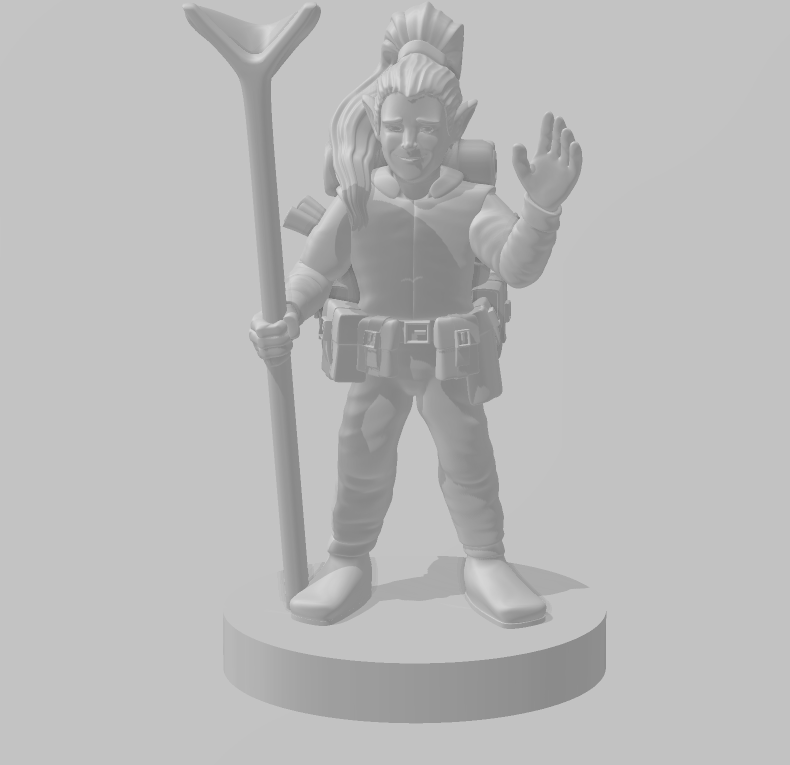 Kender Male Adventurer - DND - Pathfinder - Dungeons & Dragons - RPG - Tabletop - mz4250- Miniature-28mm-1"Scale