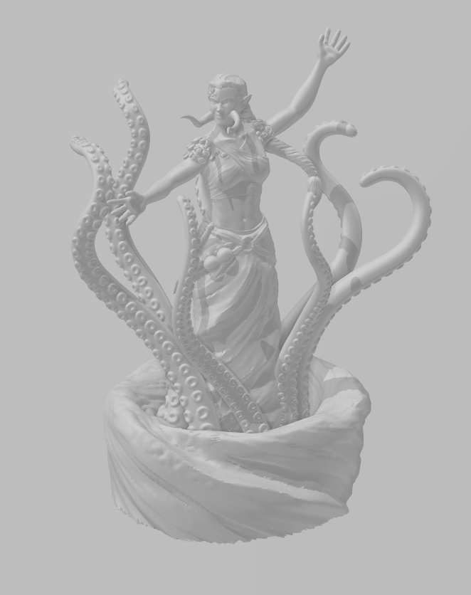 Kraken Priests - DND - Pathfinder - Dungeons & Dragons - RPG - Tabletop - mz4250- Miniature-28mm-1"Scale