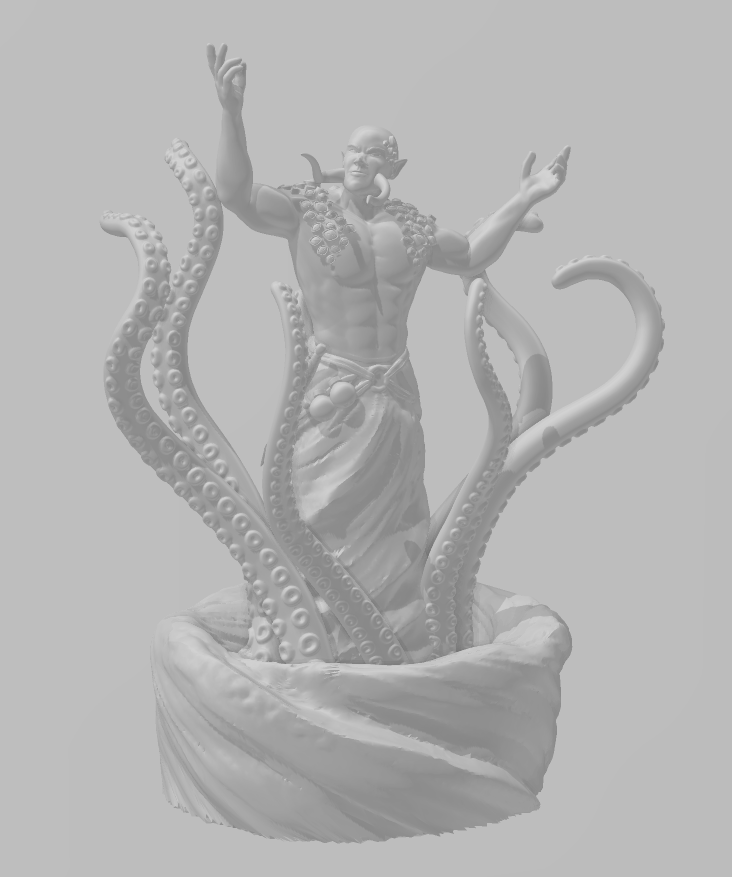 Kraken Priests - DND - Pathfinder - Dungeons & Dragons - RPG - Tabletop - mz4250- Miniature-28mm-1"Scale