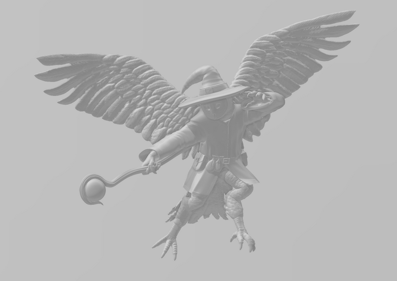 Owlin Wizard - DND - Pathfinder - Dungeons & Dragons - RPG - Tabletop - mz4250- Miniature-28mm-1"Scale