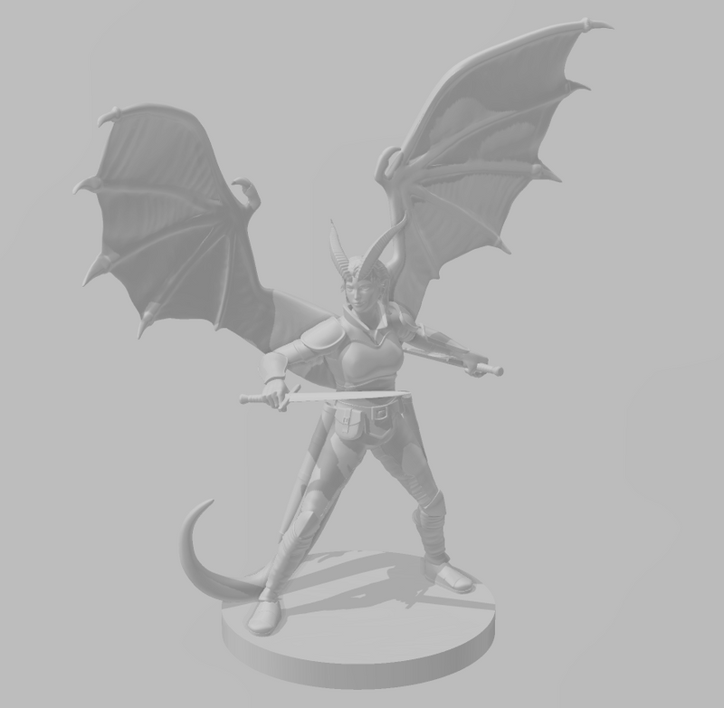 Tieflings - DND - Pathfinder - Dungeons & Dragons - RPG - Tabletop - mz4250- Miniature-28mm-1"Scale