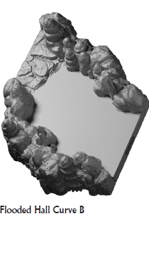 Flooded Caverns Halls - 28 mm / 1" - DragonLock - DND - Pathfinder - RPG - Dungeon & Dragons - Terrain - Fat Dragon Games