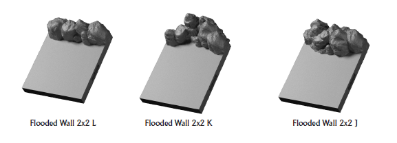 Flooded Caverns Walls 2x2 - 28 mm / 1" - DragonLock - DND - Pathfinder - RPG - Dungeon & Dragons - Terrain - Fat Dragon Games