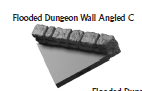 Flooded Dungeon Angled Walls - 28 mm / 1" - DragonLock - DND - Pathfinder - RPG - Dungeon & Dragons - Terrain - Fat Dragon Games