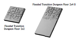 Flooded Transitional Floors - 28 mm / 1" - DragonLock - DND - Pathfinder - RPG - Dungeon & Dragons - Terrain - Fat Dragon Games
